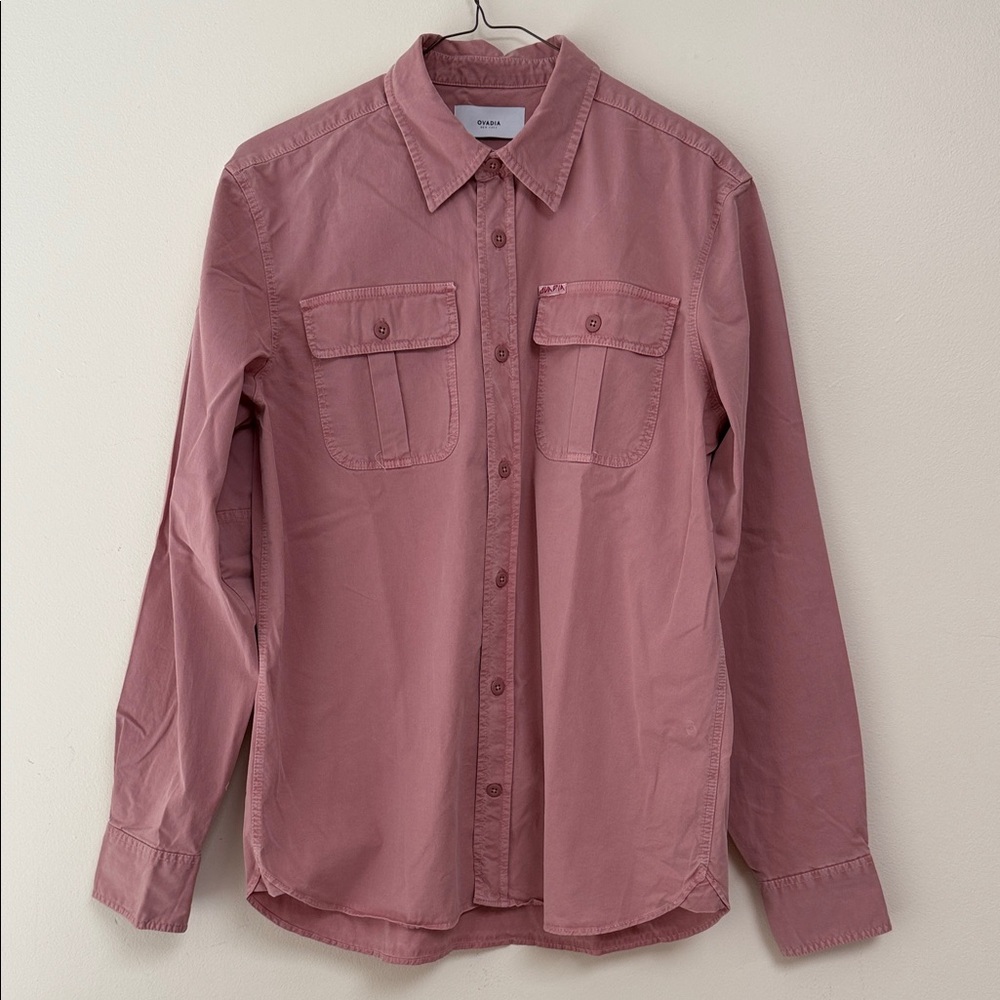 Ovadia Pink Casual Button Down Shirt